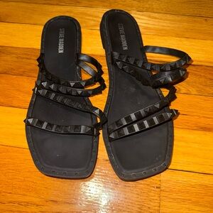 Steve Madden Black Studded Sandals
